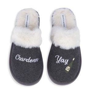 Saks Fifth Avenue Faux Fur Slippers